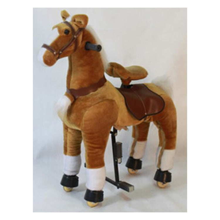 Medium Size Zhuge Mechanical Horse Rocking Wooden Toy, Sliding and Walking Ride-On Horse, One-Piece Dropshipping, Educational Smart Baby Doll