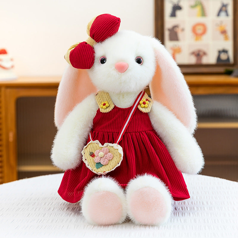 Adorable Little Bunny Plush Toy Comfort Lovey Doll Binky Rabbit for Bedtime Cuddles—Run-Run Bunny Sleep Companion for Girls, Birthday Gift