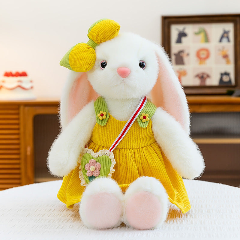 Adorable Little Bunny Plush Toy Comfort Lovey Doll Binky Rabbit for Bedtime Cuddles—Run-Run Bunny Sleep Companion for Girls, Birthday Gift