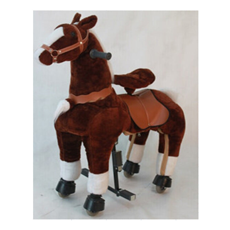 Medium Size Zhuge Mechanical Horse Rocking Wooden Toy, Sliding and Walking Ride-On Horse, One-Piece Dropshipping, Educational Smart Baby Doll