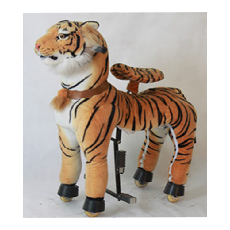 Medium Size Zhuge Mechanical Horse Rocking Wooden Toy, Sliding and Walking Ride-On Horse, One-Piece Dropshipping, Educational Smart Baby Doll