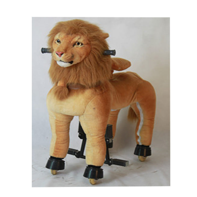Medium Size Zhuge Mechanical Horse Rocking Wooden Toy, Sliding and Walking Ride-On Horse, One-Piece Dropshipping, Educational Smart Baby Doll