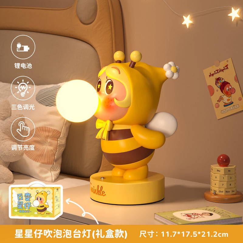 Star Person Bedroom Bedside Lamp USB Rechargeable Table Lamp Night Light Decorative Ornament Practical Gift for Friends (For Him & Her)