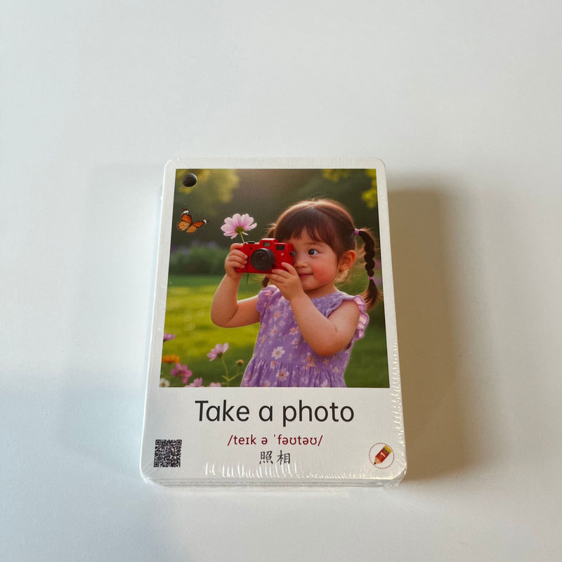 Real-Life Parent-Child TPR Action Command Flashcards (English Enlightenment & Bilingual Early Learning) — Supports Point-Reading