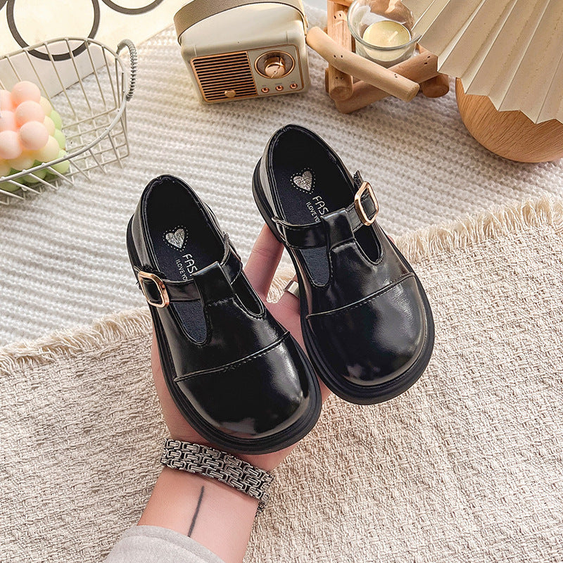 Kids Spring &amp; Autumn Shoes 2026 New Vintage Leather-Style Flats with Soft Sole for Middle &amp; Older Kids, Little Girls’ Chic Dress Shoes for Performances
