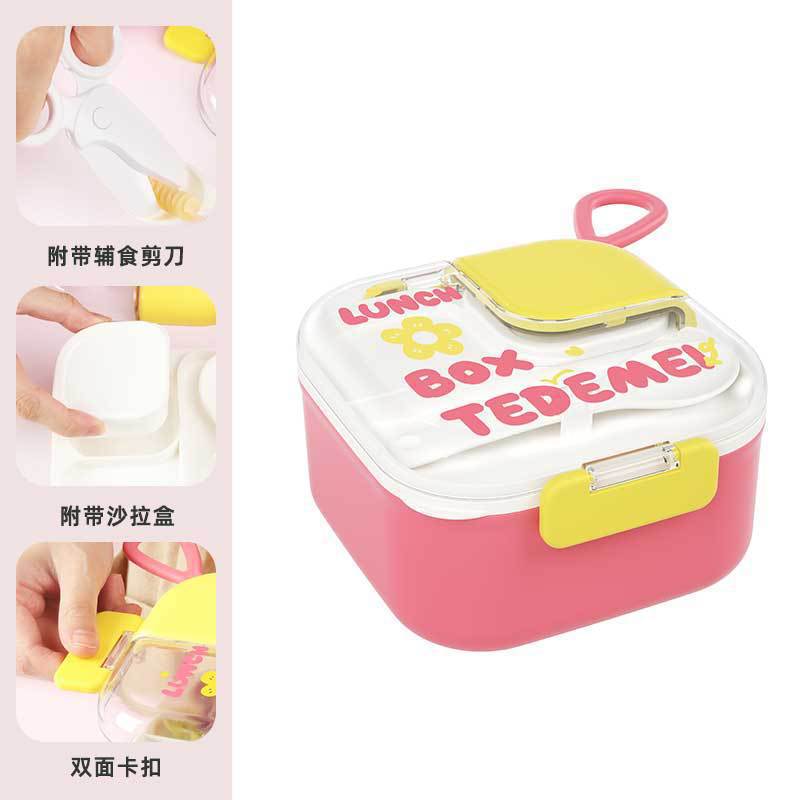 304 Stainless Steel Lunch Box Insulated Food Container, Lunchbox for Office Workers, Students, Kids, with Utensil Spoon, Food-Grade Fresh-Keeping Box