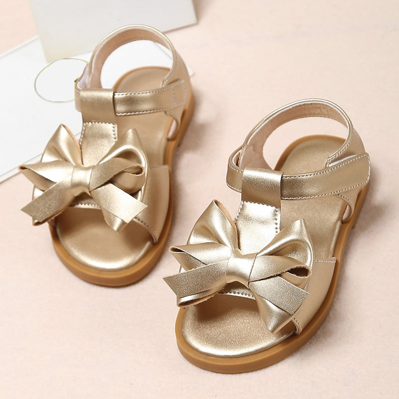 Summer New Arrival for Girls’ Cross-Border E-Commerce: Sweet Butterfly Bow Princess Sandals with Open-Toe, Comfortable & Casual