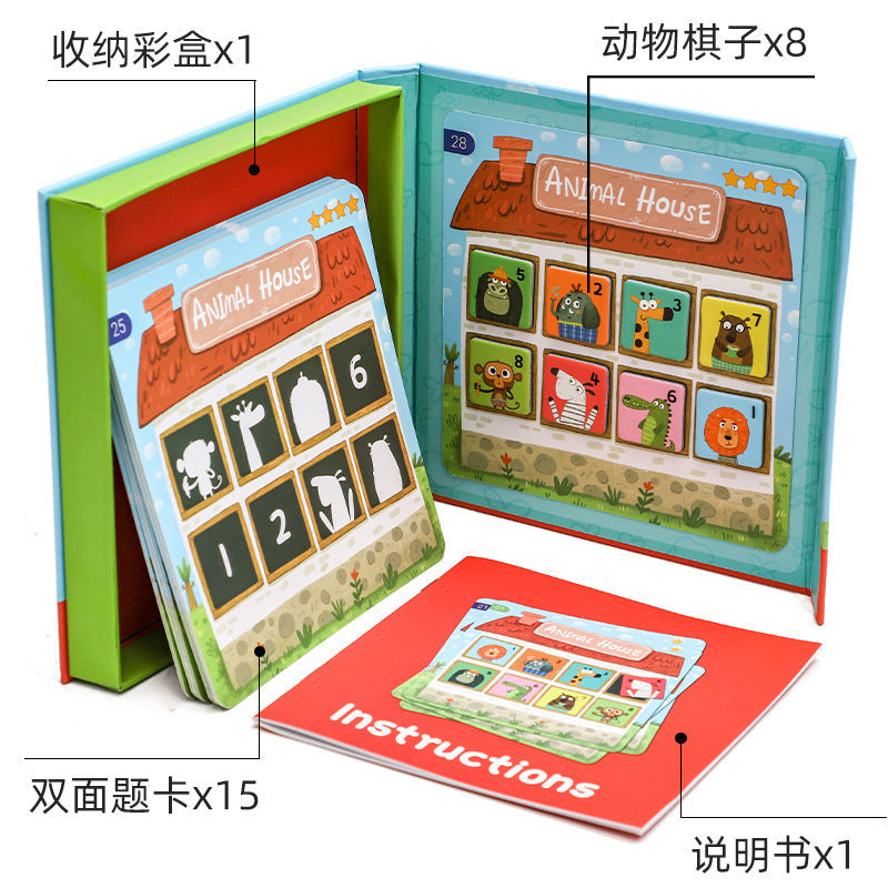 Magnetic Animal Home Children's Shadow Matching Game Color Enlightenment Cognition Early Education Logical Thinking Training Toy