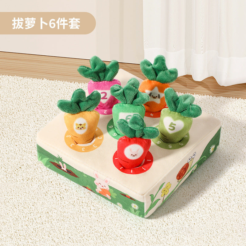 Pull the Turnip Baby Toy Tissue Box Teether for Infants and Toddlers—Chewable, Realistic “Tear-Not” Play for Boys