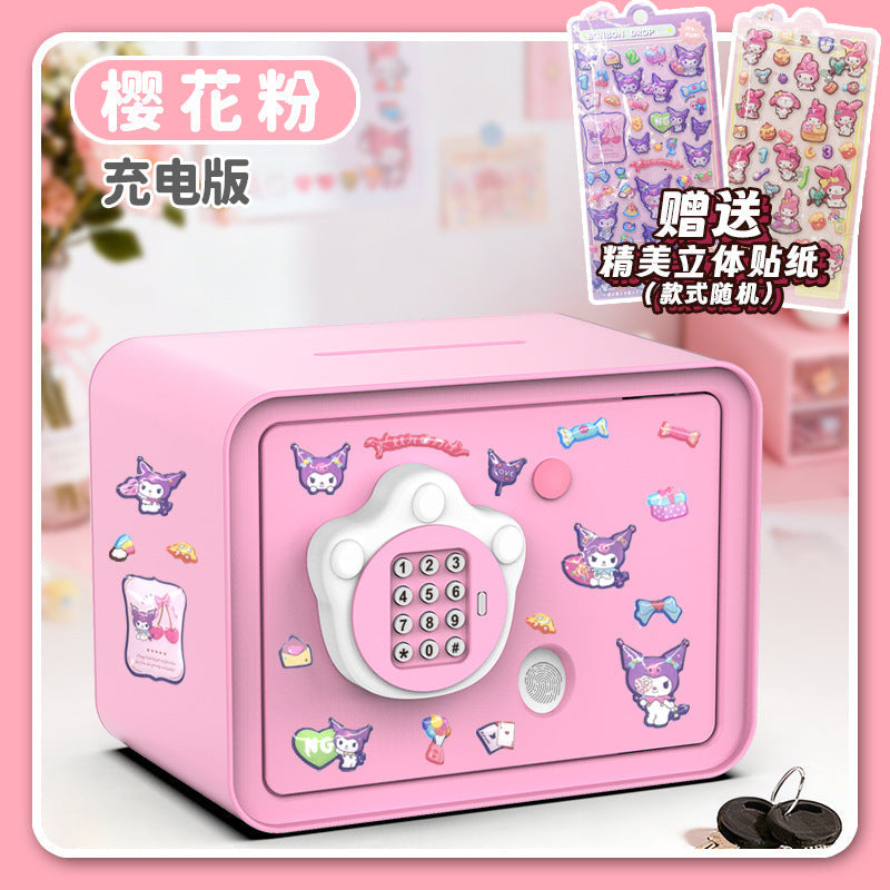 Money Bank Cabinet 2026 New Kids Girls “In Only” Safe Deposit Box with Lock, Password Box, Large-Capacity Savings Box