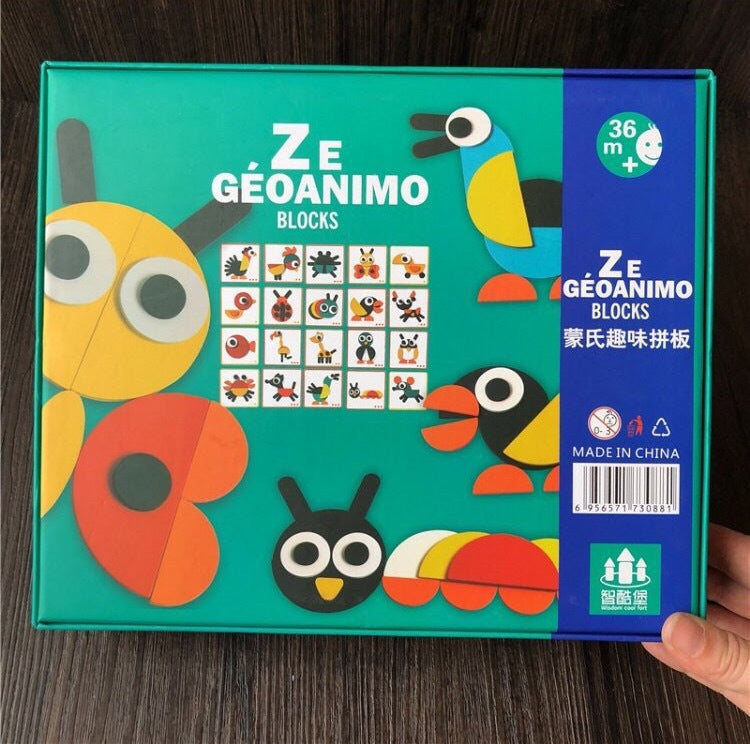 Montessori Puzzle Early Education Tangram Children's Educational Toys Animal 3D Puzzle Baby Kindergarten Gift Wholesale