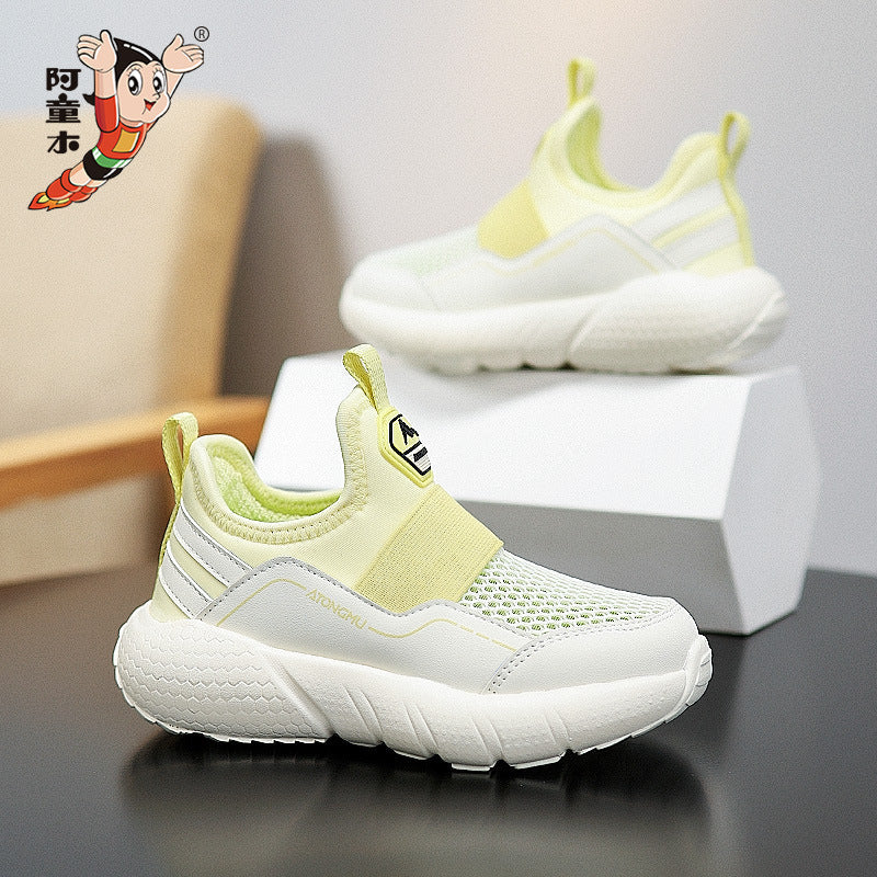 Astro Boy Boys' Sneakers Summer 2026 New Mesh Breathable Children's Slip-On Shoes for Bo