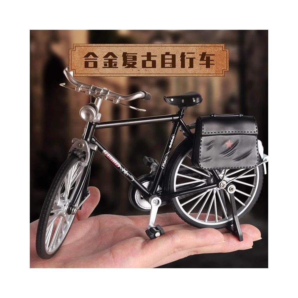 A retro style rickshaw model ornament with a vintage alloy finish made of 28 inch alloy image 2