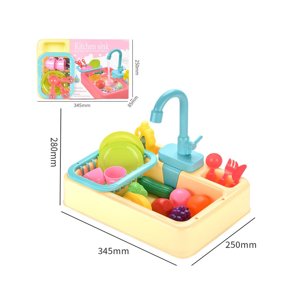 Electric dishwasher children s kitchen water spray dishwashing sink simulated circulating water pretend play toy