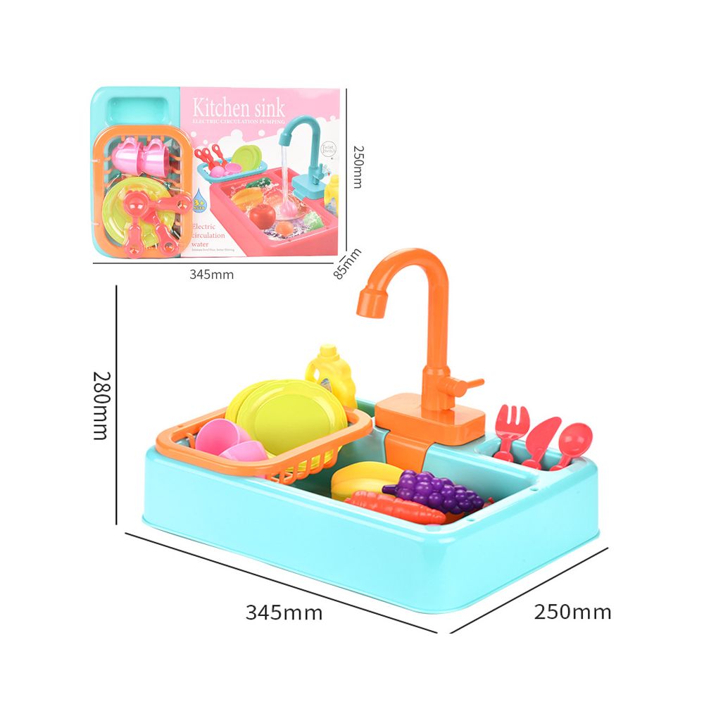 Electric dishwasher children s kitchen water spray dishwashing sink simulated circulating water pretend play toy