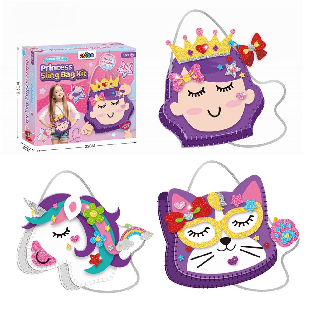 Cross border children s handmade creative non woven felt bag DIY material kit educational parent child sewing fun early education toy image 0