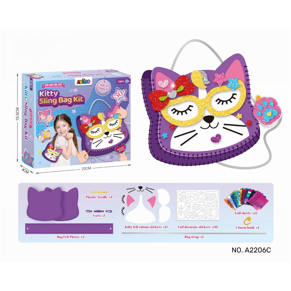 Cross border children s handmade creative non woven felt bag DIY material kit educational parent child sewing fun early education toy