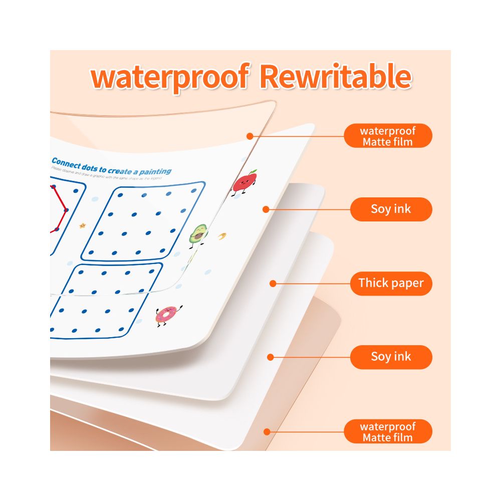 Cross border pen control training book for early childhood education basic handwriting practice erasable paper fun practice for babies image 2