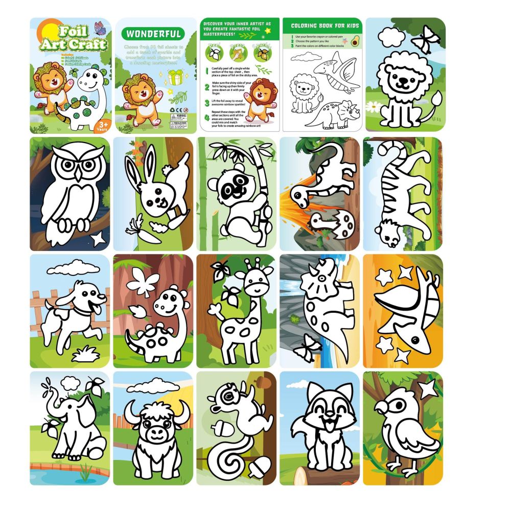 Magical Art Sticker Book for Children Princess and Animal DIY Crafts Spiral Book Colorful Coloring Book Magical Art Painting image 2