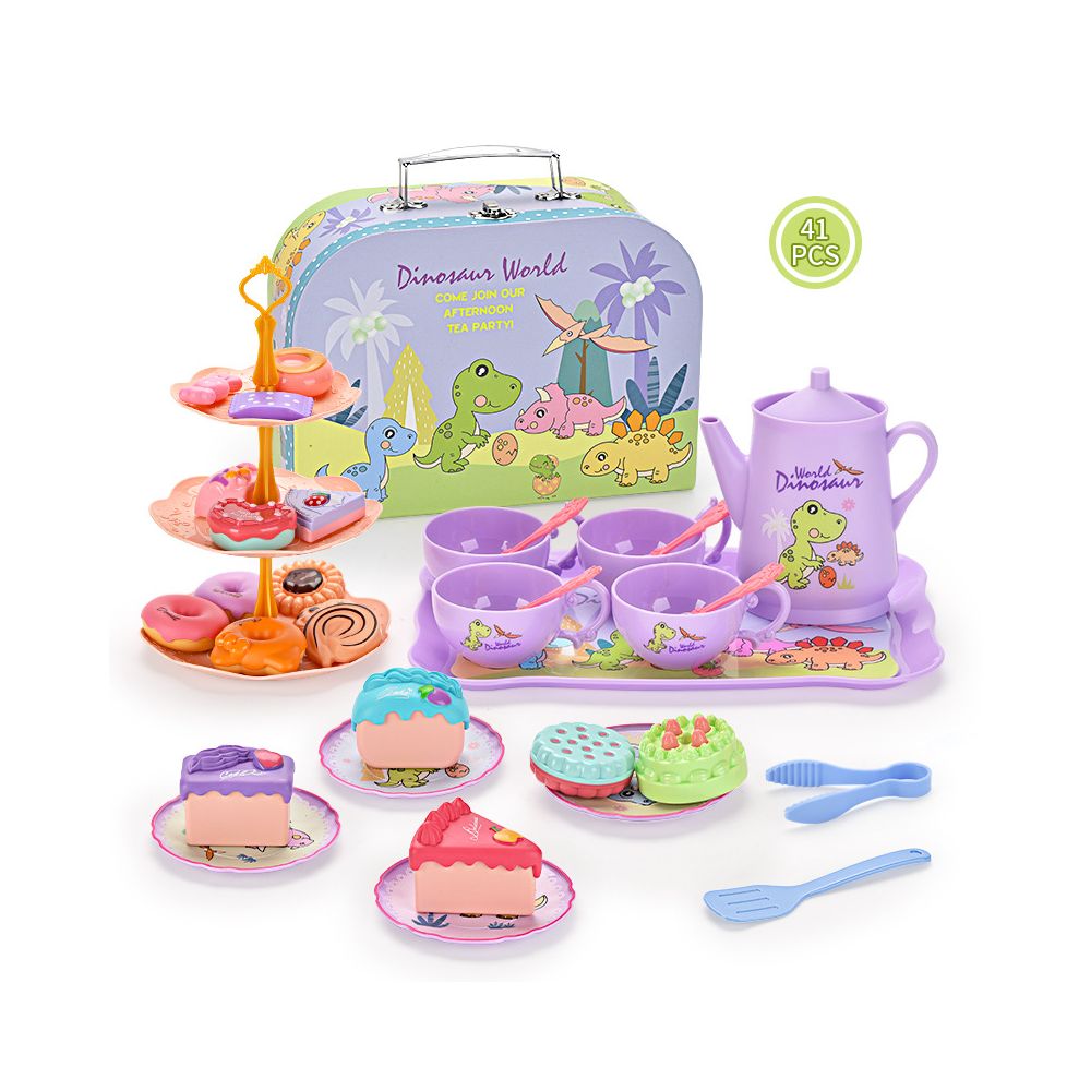 New children s pretend afternoon tea set tinplate unicorn tea set toy afternoon tea gift box set image 2