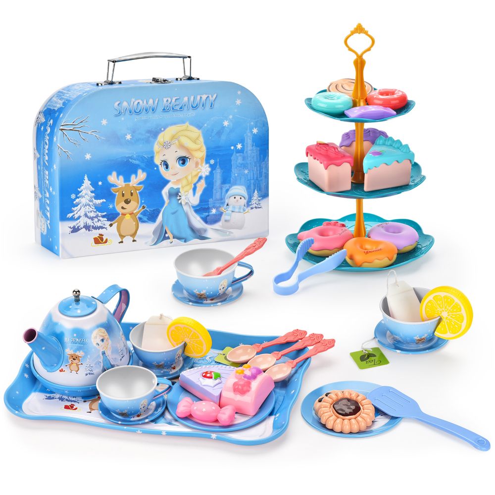 New children s pretend afternoon tea set tinplate unicorn tea set toy afternoon tea gift box set