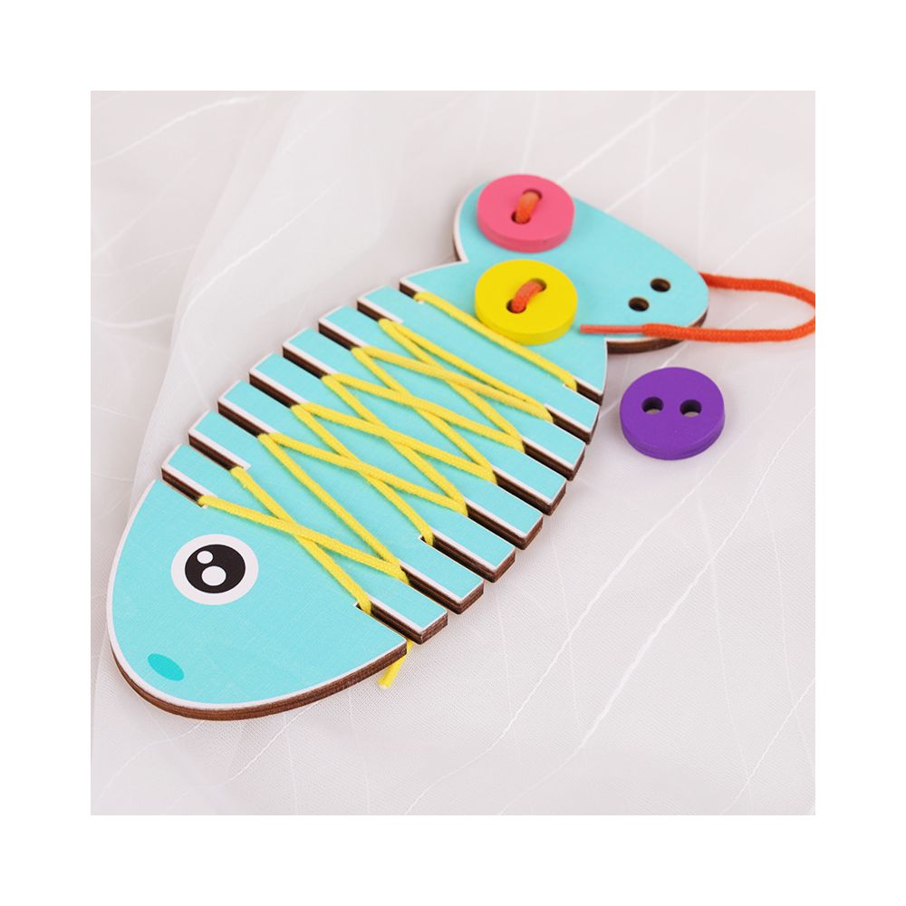 Wooden Insect Eating Fruit Baby Threading Caterpillar Apple Threading Game Children s Early Education Toy