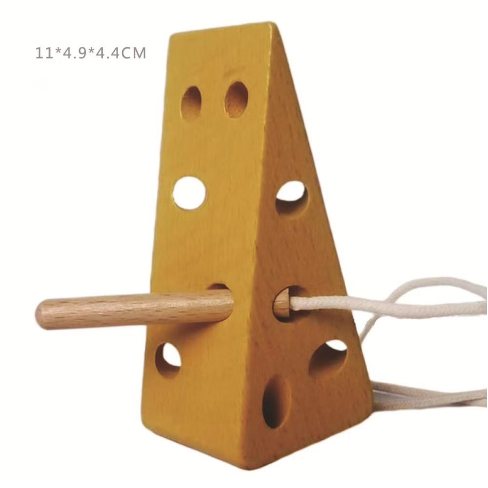 Wooden Insect Eating Fruit Baby Threading Caterpillar Apple Threading Game Children s Early Education Toy