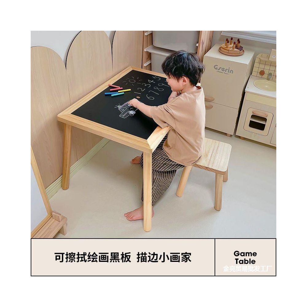 Multifunctional baby educational play table building block table toy table sand tray table Lisette children s table sensory wooden table image 1