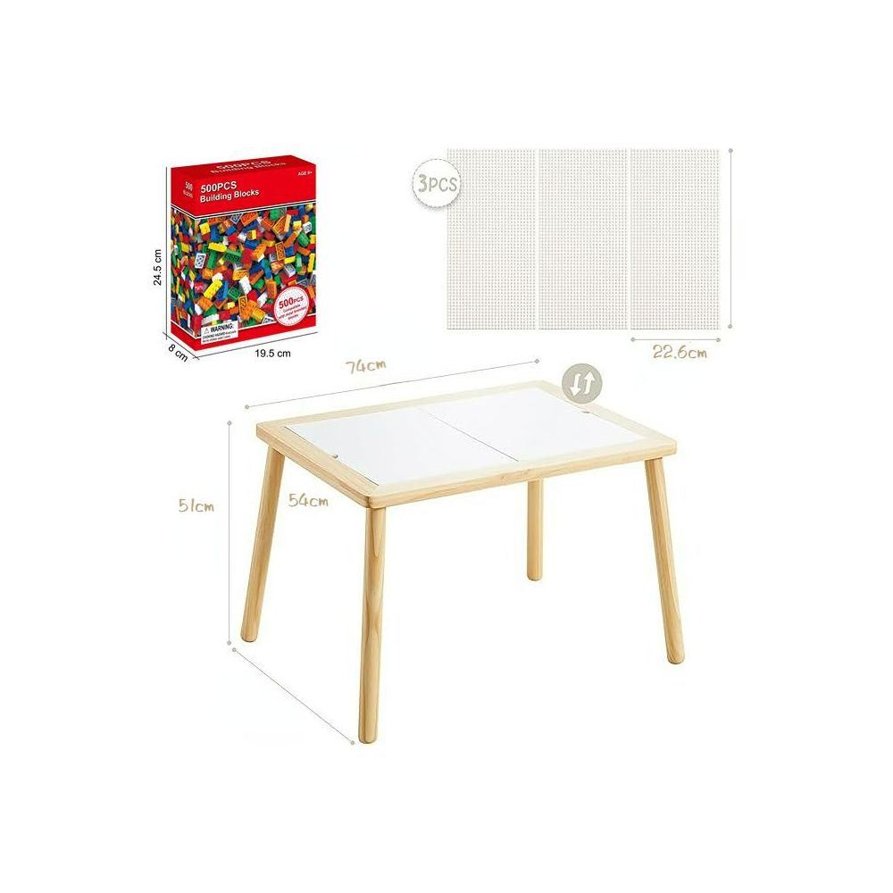 Multifunctional baby educational play table building block table toy table sand tray table Lisette children s table sensory wooden table