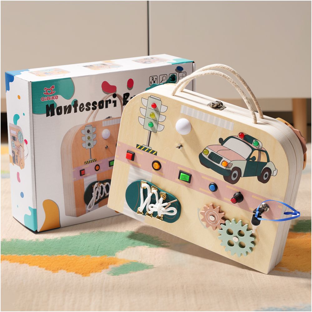 Montessori Daily Life Teaching Aids Light Switch Drawing Board Busy Board Hand Eye Coordination Wooden Children s Educational Toy image 0