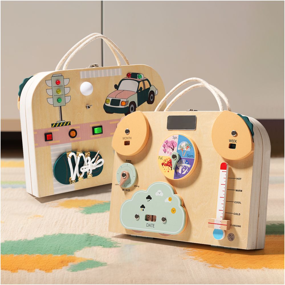 Montessori Daily Life Teaching Aids Light Switch Drawing Board Busy Board Hand Eye Coordination Wooden Children s Educational Toy image 3
