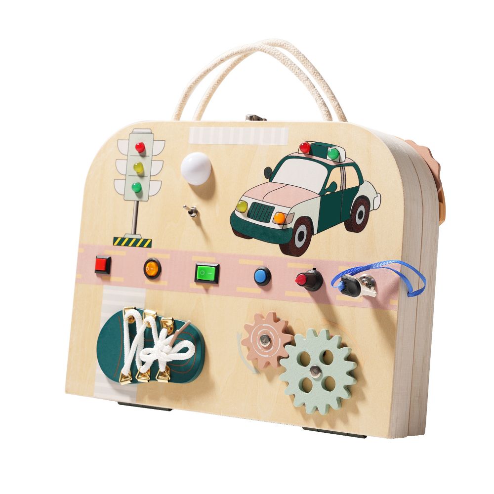 Montessori Daily Life Teaching Aids Light Switch Drawing Board Busy Board Hand Eye Coordination Wooden Children s Educational Toy image 4