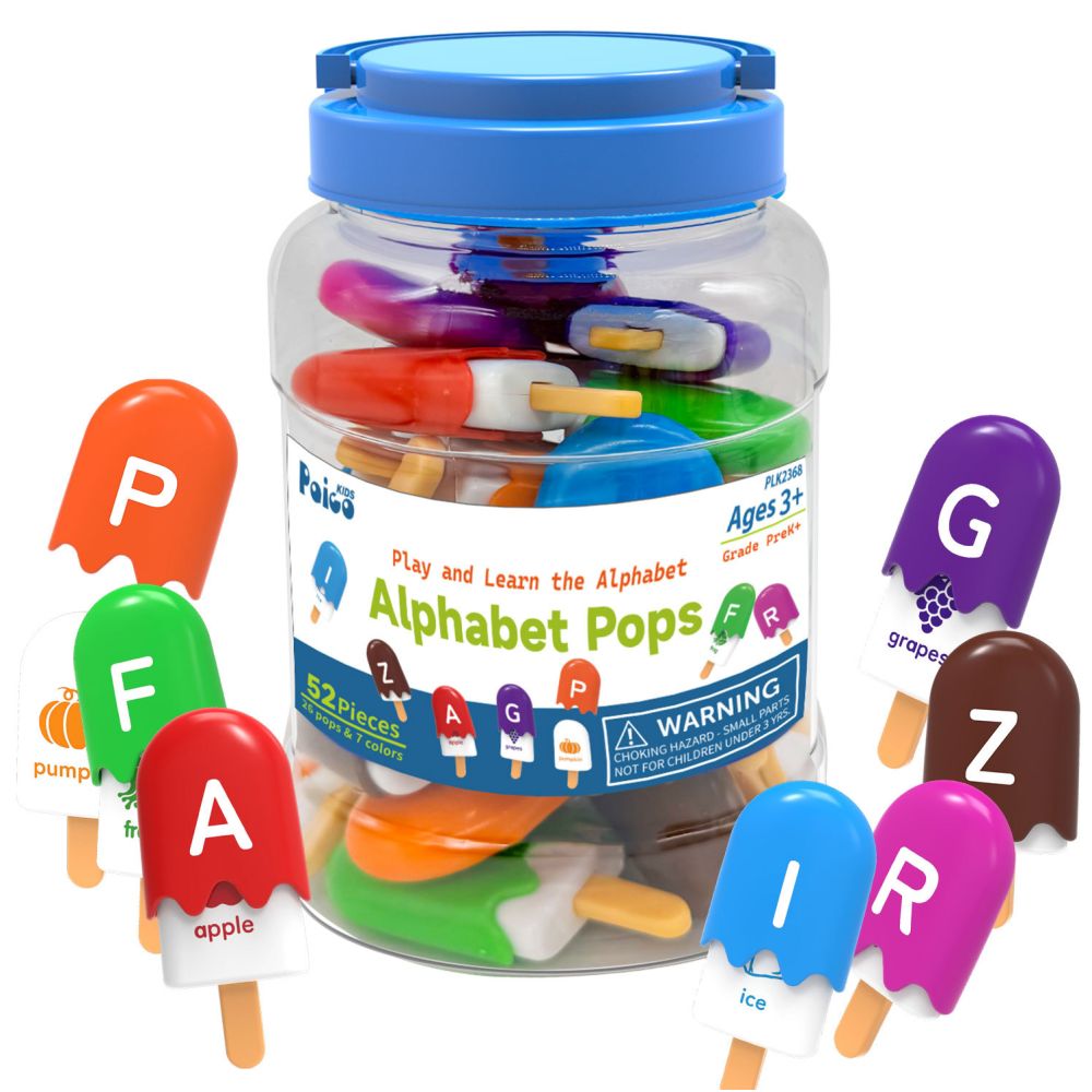 Bogo canned early education teaching aids 26 letter and number matching ice cream popsicles and Montessori kindergarten image 0
