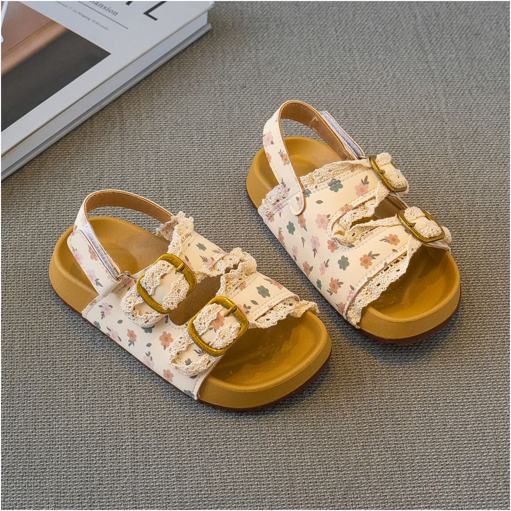 Girls Sweet Princess Shoes Non slip Sandals 2025 Summer New Collection Children s Open toed Beach Shoes Soft soled Casual Shoes Trendy