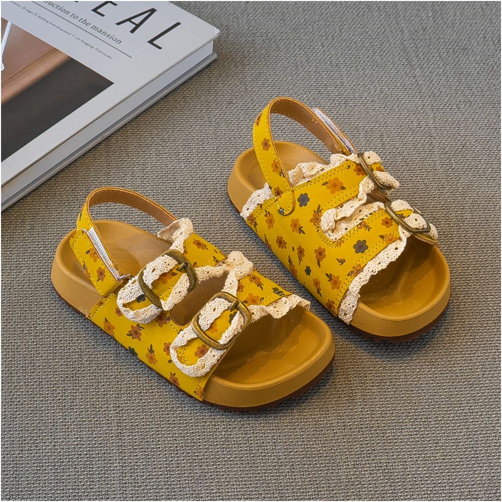 Girls Sweet Princess Shoes Non slip Sandals 2025 Summer New Collection Children s Open toed Beach Shoes Soft soled Casual Shoes Trendy