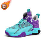 Children's Basketball Shoes 2026 Autumn Rotating Buckle Boys' Sports Shoes for Older Kids Practical Basketball Shoes Wholesale