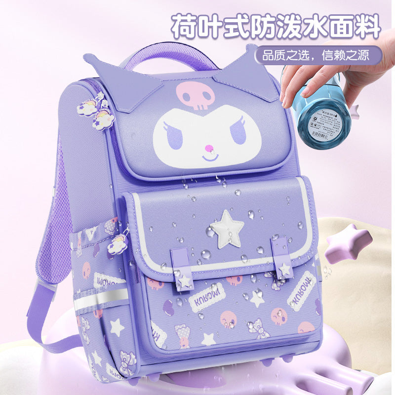 Ready Stock Wholesale Large Capacity Pink Girls Backpack, Lightweight Casual School Bag for Elementary Students, Weight-Relief Breathable Double Shoulder Backpack