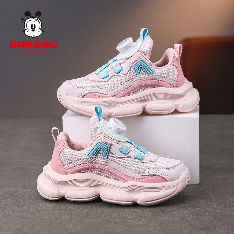 Babudou Boys' Shoes 2026 Kidsren's Mesh Sports Shoes Korean Style Dad Shoes Casual Running Shoes Lightweight Trendy Shoes