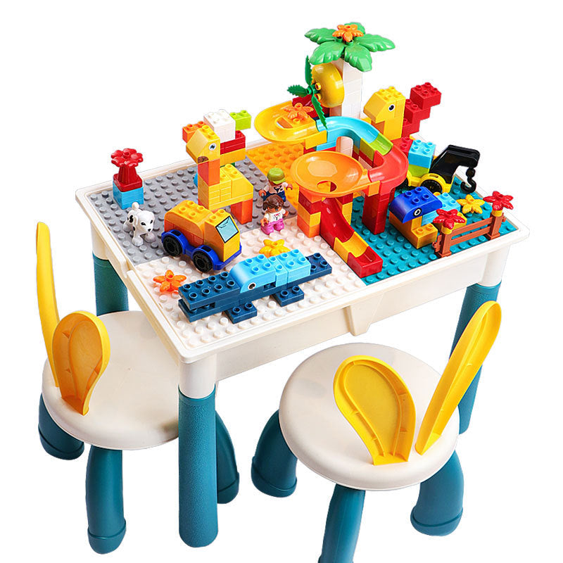 Compatible with a Certain Large Building Block Table, Large Particle Assembly Educational Children's Toy, Multifunctional Learning and Play Table for Babies