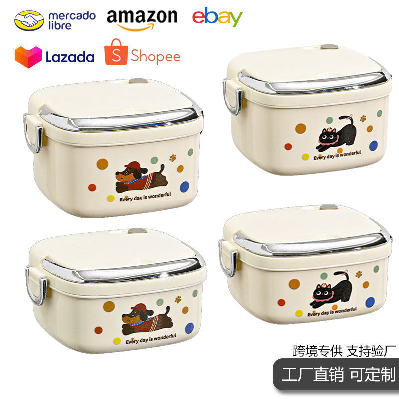 316 Stainless Steel Insulated Lunch Box, a Must-Have for Office Workers, Leak-Proof and Sealed, Multi-Layer Bento Box for Students
