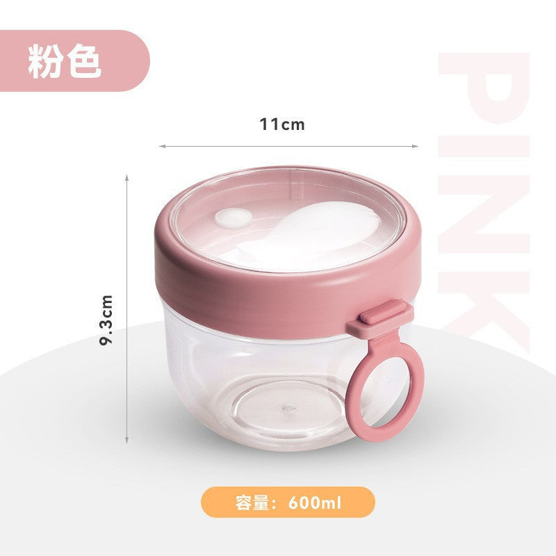304 Stainless Steel Insulated Bowl Breakfast Cup Oatmeal Cup Wide Diameter Yogurt Bowl Porridge Jar Portable Fresh-Keeping Bowl Small Lunch Box