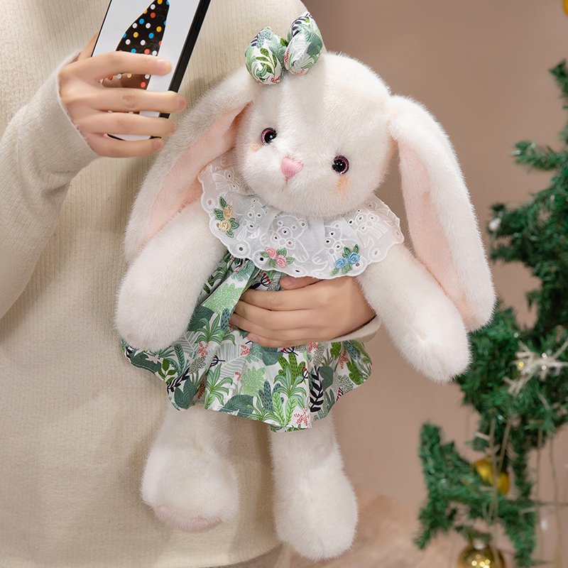 Adorable Little Bunny Plush Toy Comfort Lovey Doll Binky Rabbit for Bedtime Cuddles—Run-Run Bunny Sleep Companion for Girls, Birthday Gift
