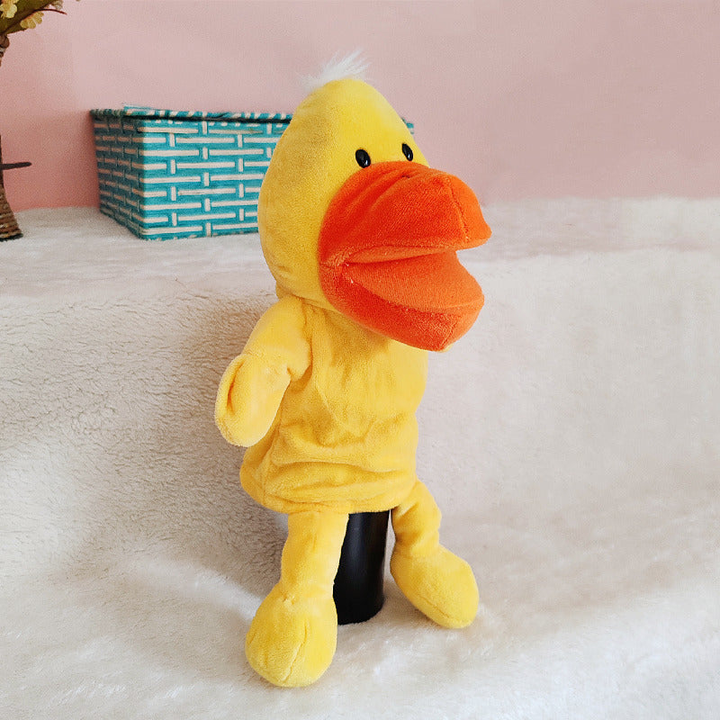 Ventriloquism Animal Hand Puppet Plush Toy Family Interactive Gloves Kindergarten Storytelling Can Open Mouth Doll Rag Doll