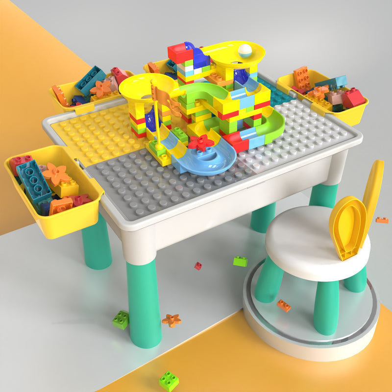 Compatible with a Certain Large Building Block Table, Large Particle Assembly Educational Children's Toy, Multifunctional Learning and Play Table for Babies