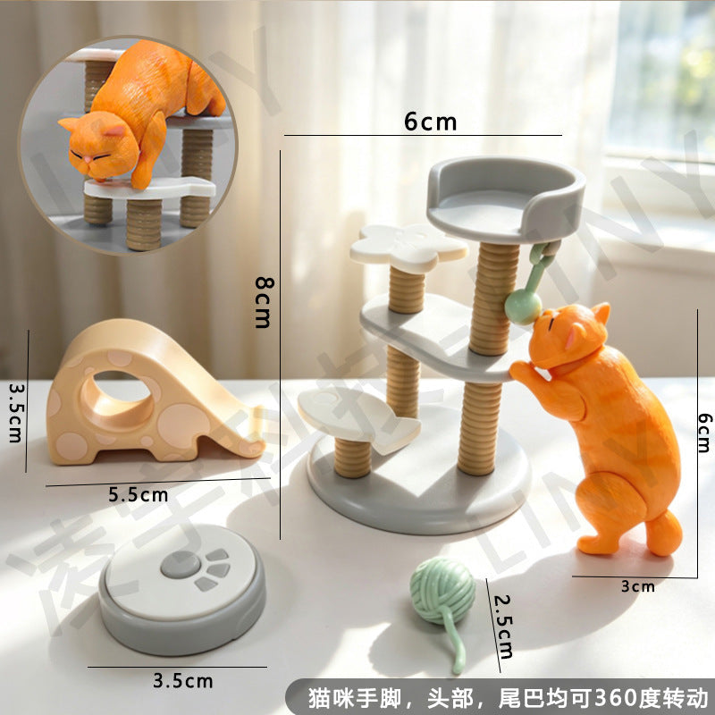 Mini Scene Playset Toy Dollhouse Double-Door Refrigerator Miniature for Pretend Play, Realistic Model