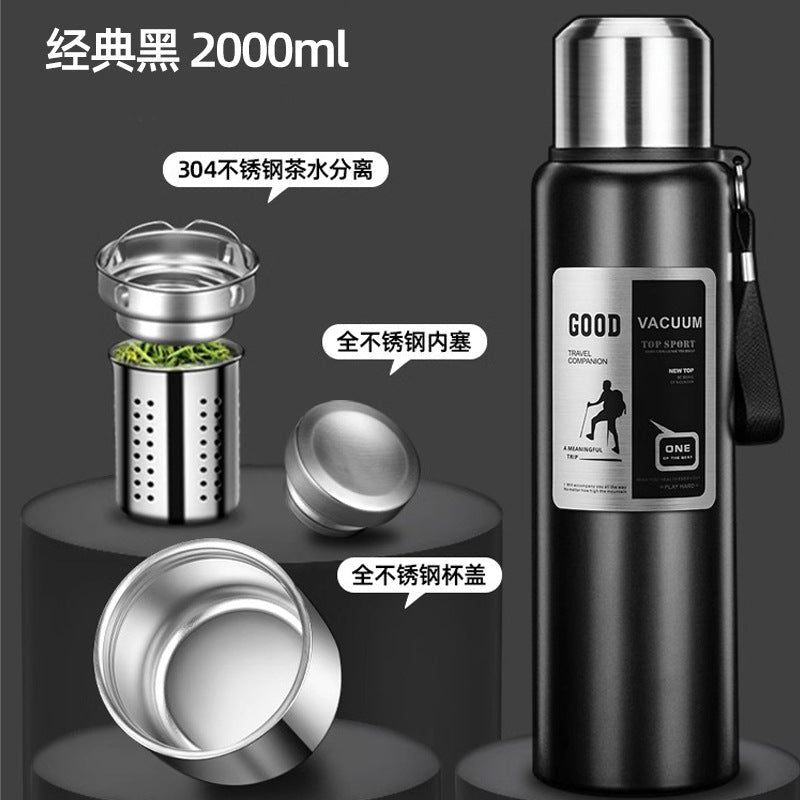 316 stainless steel liner vacuum all-steel thermal Pot Men's outdoor travel mountaineering portable large capacity thermal insulation Cup