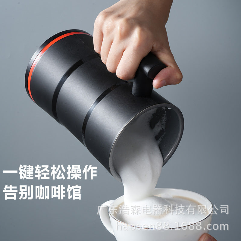 Magnetic Stainless Steel Electric Hot and Cold Milk Frother Fully Automatic Household Milk Frother Milk Foaming Mixing Cup Milk Frother