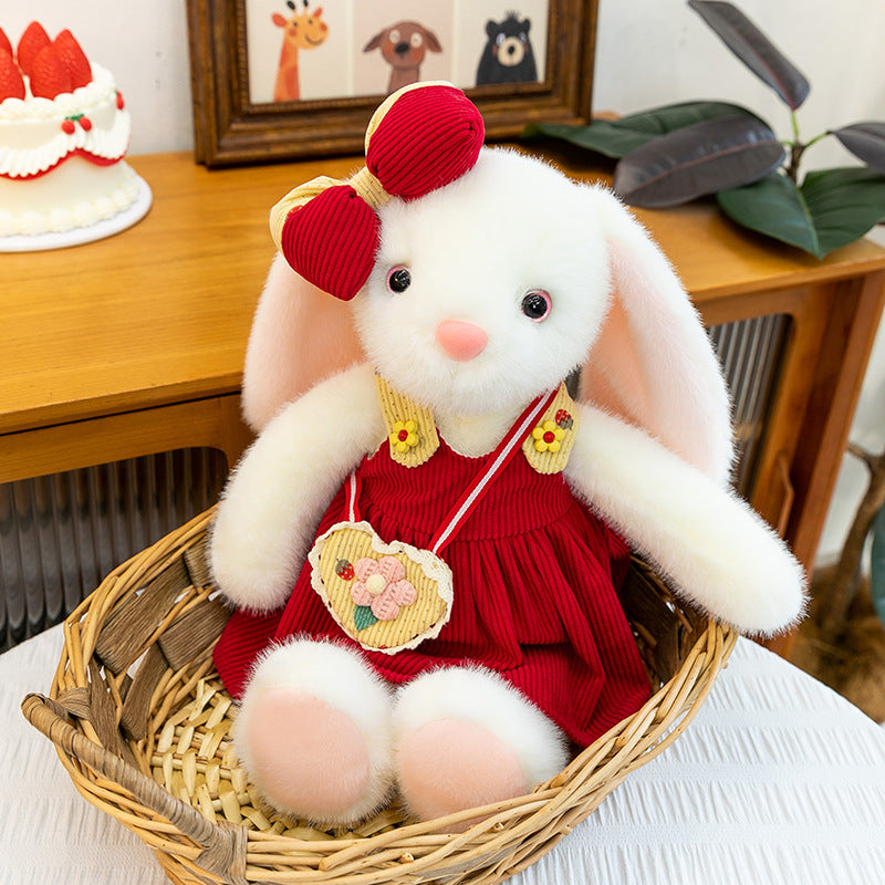 Adorable Little Bunny Plush Toy Comfort Lovey Doll Binky Rabbit for Bedtime Cuddles—Run-Run Bunny Sleep Companion for Girls, Birthday Gift