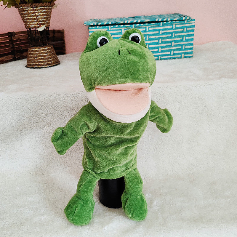 Ventriloquism Animal Hand Puppet Plush Toy Family Interactive Gloves Kindergarten Storytelling Can Open Mouth Doll Rag Doll