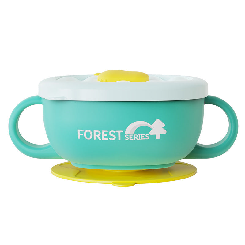 Jiayi Baby Children's Bowl Anti-Scalding and Fall-Resistant 316 Stainless Steel Bowl Baby Food Bowl Suction Cup Bowl Binaural Bowl Wholesale
